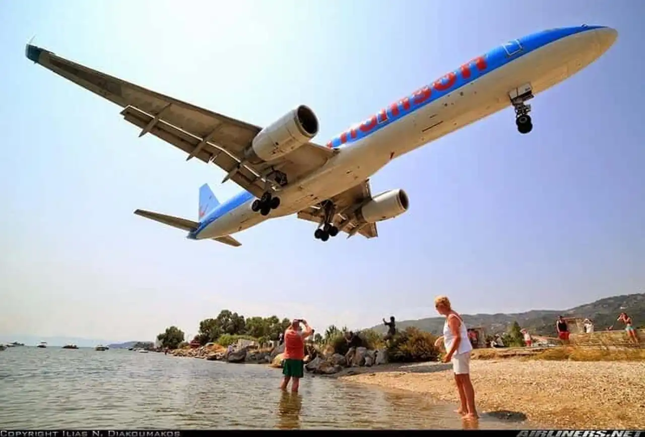 Skiathos airport Greece