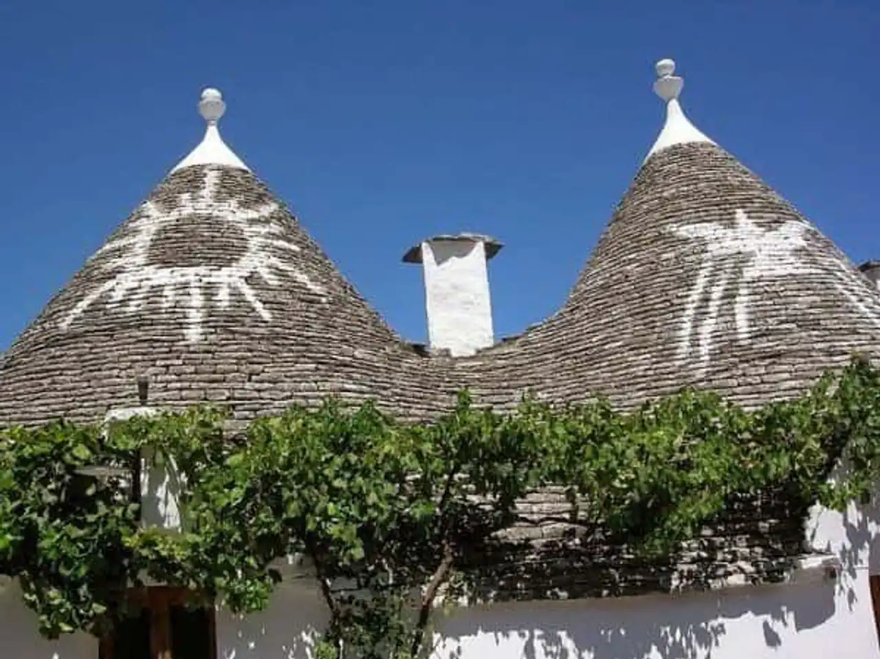 Alberobello trulli houses, houses, hens, Italy