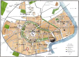 Detailed maps and plans of Krakow