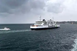 How do I travel by ferry to Denmark?