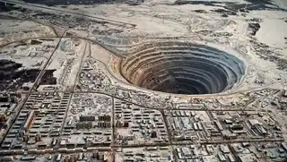 In Russia, Mirny's unaffected diamond mine