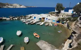 In which town house in Milos?