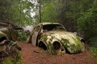 The mysterious car cemetery in Châtillon, Belgium