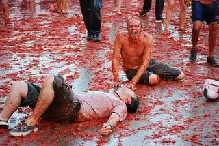 The Tomatina, a festival in the form of a battle of tomatoes