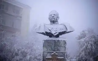 The village of Oimiakon, the coldest inhabited place on Earth