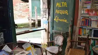 Acqua Alta bookshop in Venice