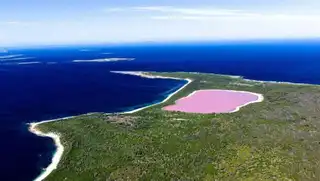 Hillier Lake in Australia has an amazing peculiarity, it is pink