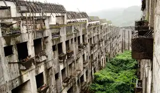 The mysterious ghost town on the island of Hashima in Japan