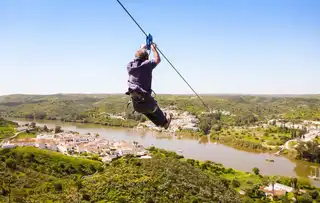 An international zipline between Spain and Portugal