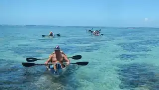 Transparent kayak tour in La Réunion