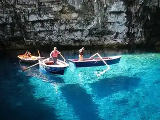 The cave of Melissani in Cephalonia (Greece)