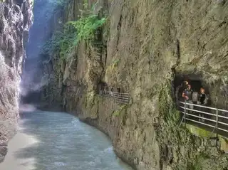 The passage through the Aar Gorges in Switzerland