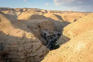 The Saint George Monastery in the Wadi Qelt Valley