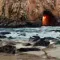 The secret beach of Pfeiffer Beach in California