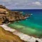 Papakolea beach and its green sand in Hawaii