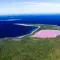 Hillier Lake in Australia has an amazing peculiarity, it is pink