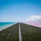 The pink lagoon of Yucatan, Mexico: when nature becomes magical