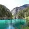 The submerged forest of Kaindy Lake in Kazakhstan